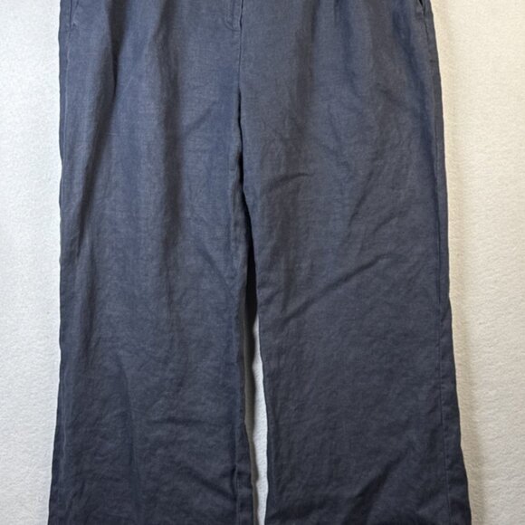 Michael Kors 100% Linen Pants Womens‎ 12 Wide Leg Resort Coastal Grandma Beach - Picture 1 of 12